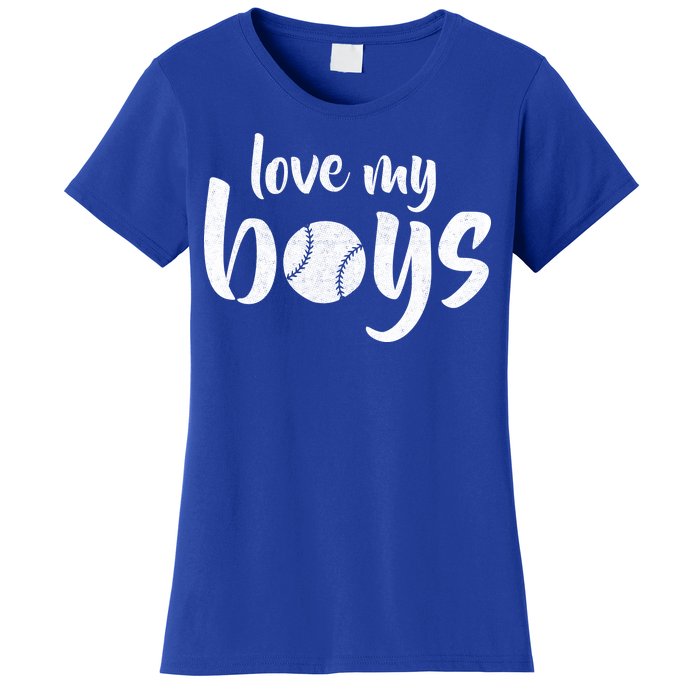 Love My Boys Baseball Mom Women's T-Shirt