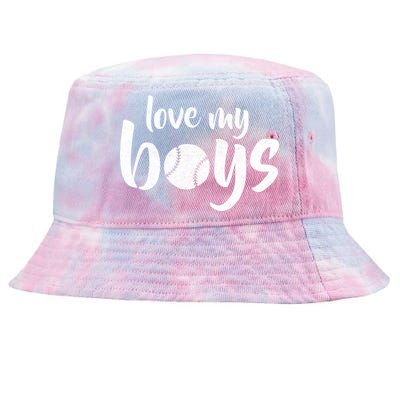 Love My Boys Baseball Mom Tie-Dyed Bucket Hat