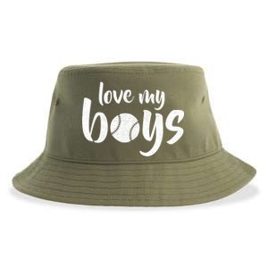 Love My Boys Baseball Mom Sustainable Bucket Hat