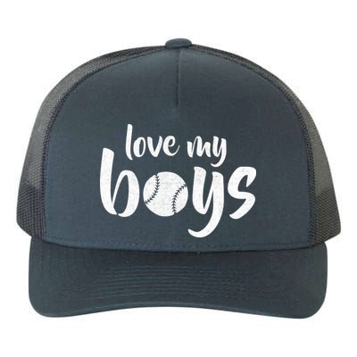 Love My Boys Baseball Mom Yupoong Adult 5-Panel Trucker Hat