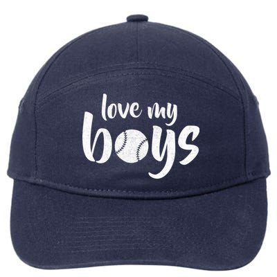 Love My Boys Baseball Mom 7-Panel Snapback Hat