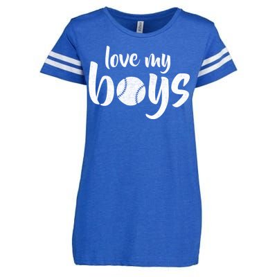 Love My Boys Baseball Mom Enza Ladies Jersey Football T-Shirt