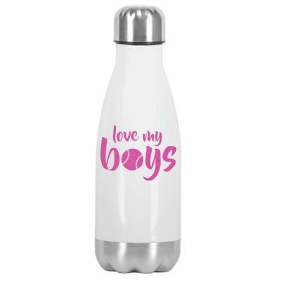 Love My Boys Baseball Mom Stainless Steel Insulated Water Bottle