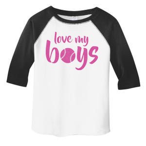 Love My Boys Baseball Mom Toddler Fine Jersey T-Shirt