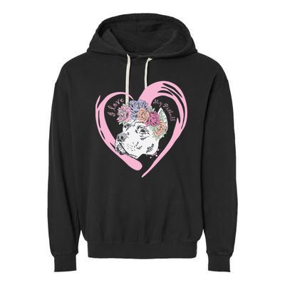 Love My Pitbull Garment-Dyed Fleece Hoodie