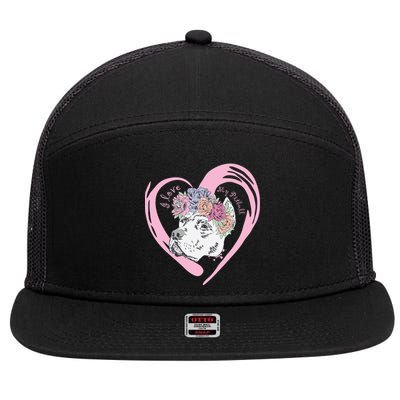 Love My Pitbull 7 Panel Mesh Trucker Snapback Hat