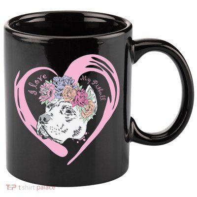 Love My Pitbull 11oz C Handle Ceramic Mug