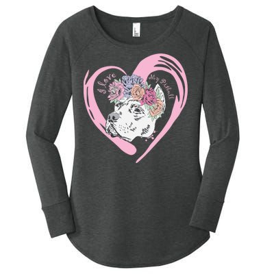 Love My Pitbull Women's Perfect Tri Tunic Long Sleeve Shirt