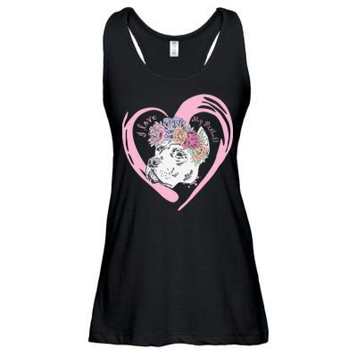 Love My Pitbull Ladies Essential Flowy Tank