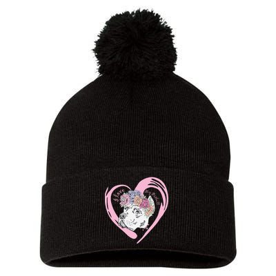Love My Pitbull Pom Pom 12in Knit Beanie