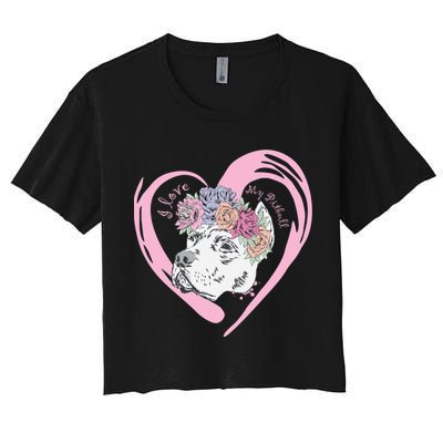 Love My Pitbull Crop Top