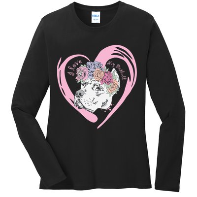 Love My Pitbull Ladies Long Sleeve Shirt