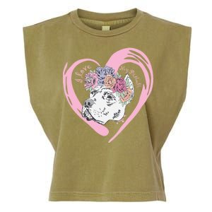 Love My Pitbull Garment-Dyed Women's Muscle Tee