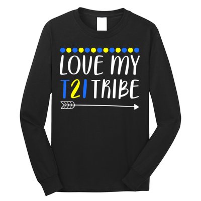 Love My T21 Tribe Down Syndrome Arrow Long Sleeve Shirt