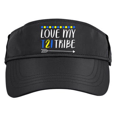 Love My T21 Tribe Down Syndrome Arrow Adult Drive Performance Visor