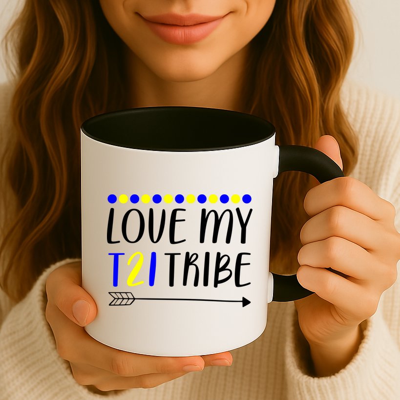 Love My T21 Tribe Down Syndrome Arrow Mug