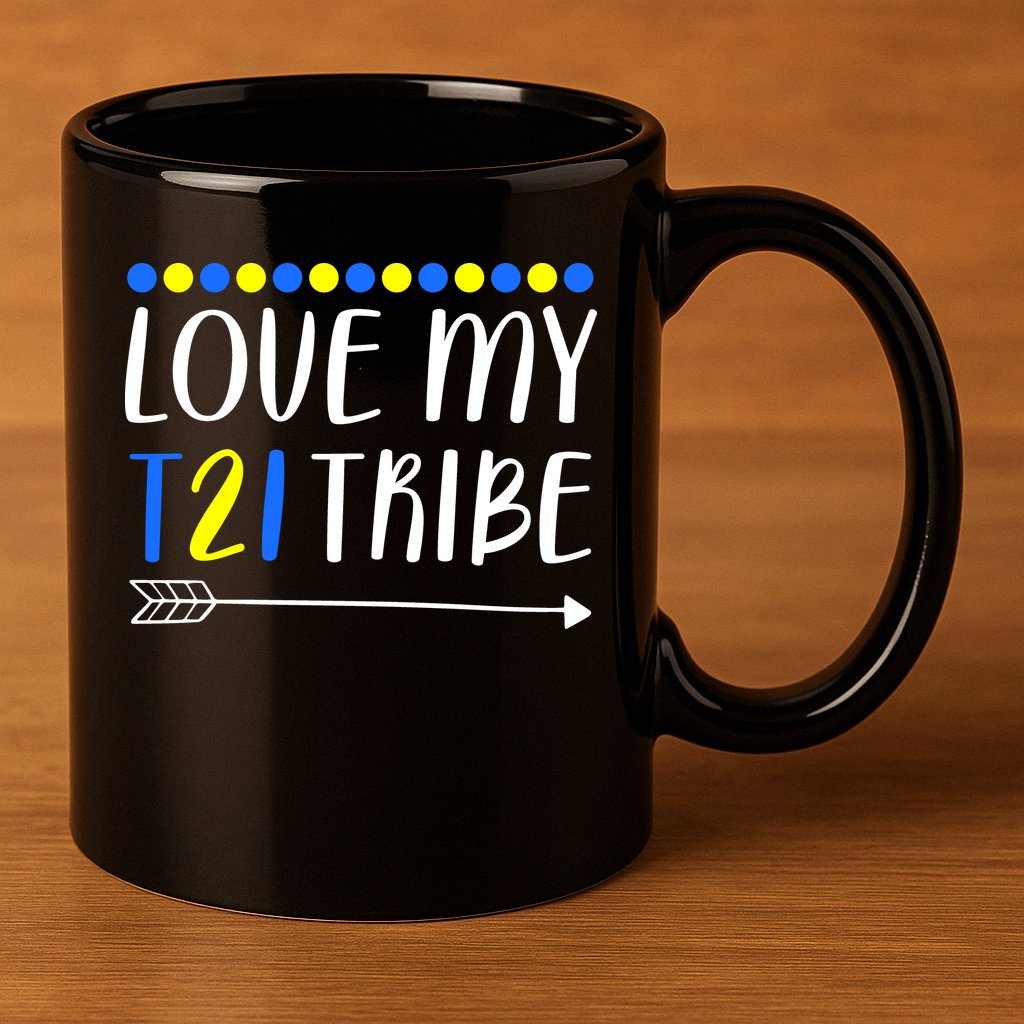 Love My T21 Tribe Down Syndrome Arrow 11oz C Handle Ceramic Mug