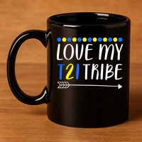 Love My T21 Tribe Down Syndrome Arrow 11oz C Handle Ceramic Mug