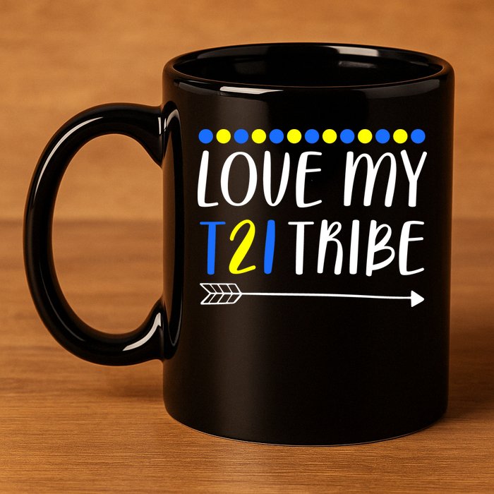 Love My T21 Tribe Down Syndrome Arrow 11oz C Handle Ceramic Mug