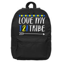 Love My T21 Tribe Down Syndrome Arrow 16 in Basic Backpack
