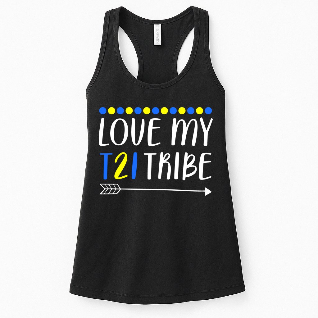 Love My T21 Tribe Down Syndrome Arrow Womens Tank Top