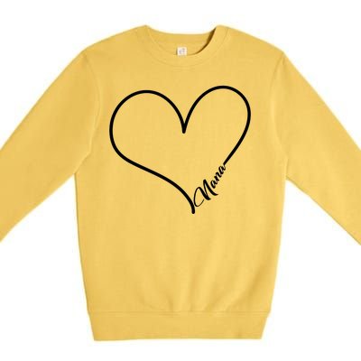 Love Nana Heart Premium Crewneck Sweatshirt