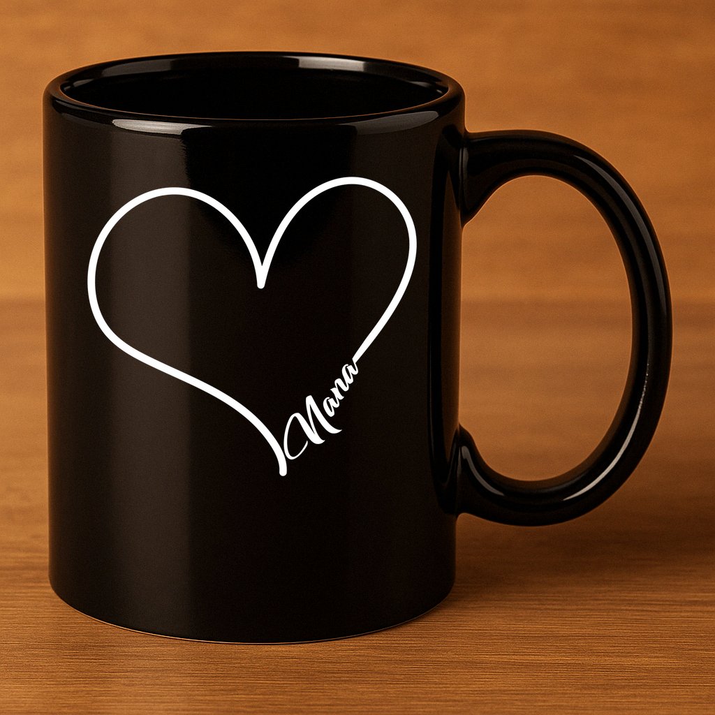 Love Nana Heart 11oz C Handle Ceramic Mug