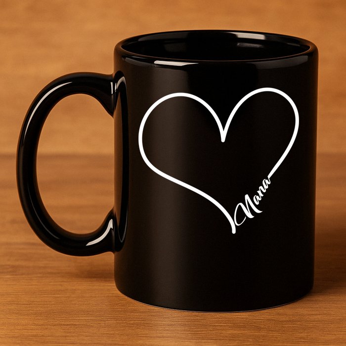 Love Nana Heart 11oz C Handle Ceramic Mug