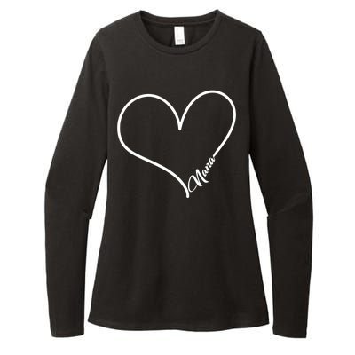 Love Nana Heart Womens CVC Long Sleeve Shirt