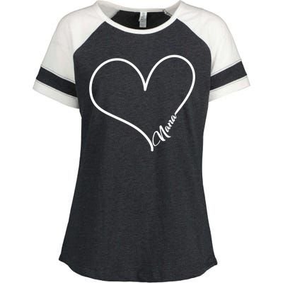 Love Nana Heart Enza Ladies Jersey Colorblock Tee