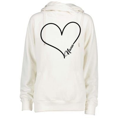 Love Nana Heart Womens Funnel Neck Pullover Hood