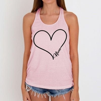 Love Nana Heart Women's Knotted Racerback Tank