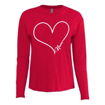 Love Nana Heart Womens Cotton Relaxed Long Sleeve T-Shirt