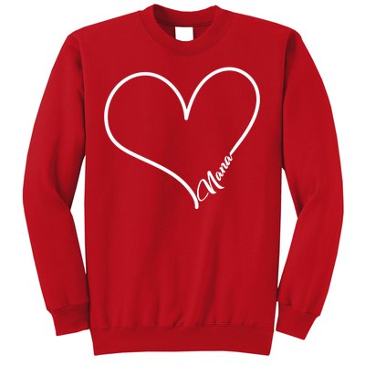 Love Nana Heart Sweatshirt