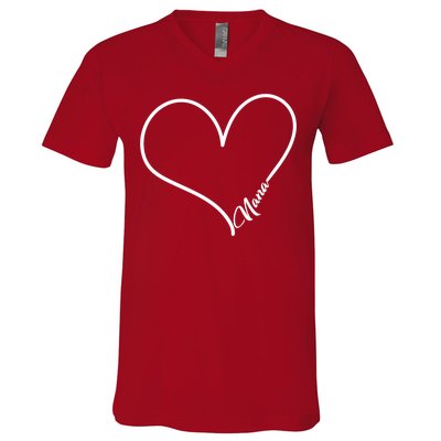 Love Nana Heart V-Neck T-Shirt