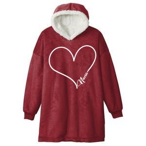 Love Nana Heart Hooded Wearable Blanket