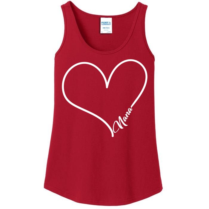 Love Nana Heart Ladies Essential Tank