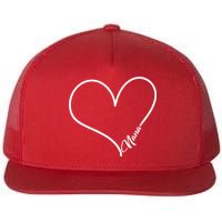 Love Nana Heart Flat Bill Trucker Hat