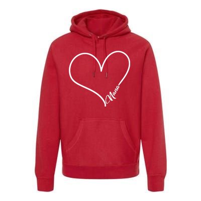 Love Nana Heart Premium Hoodie