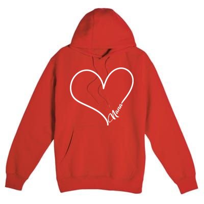 Love Nana Heart Premium Pullover Hoodie