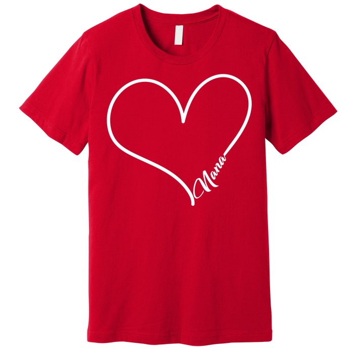 Love Nana Heart Premium T-Shirt