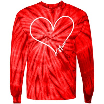 Love Nana Heart Tie-Dye Long Sleeve Shirt