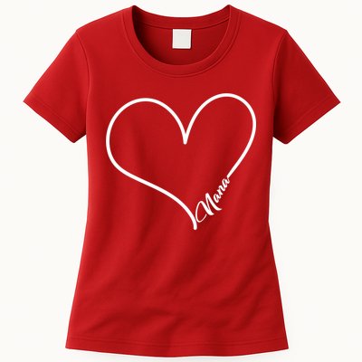 Love Nana Heart Womens T-Shirt