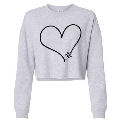 Love Nana Heart Cropped Pullover Crew