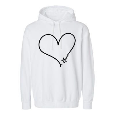 Love Nana Heart Garment-Dyed Fleece Hoodie