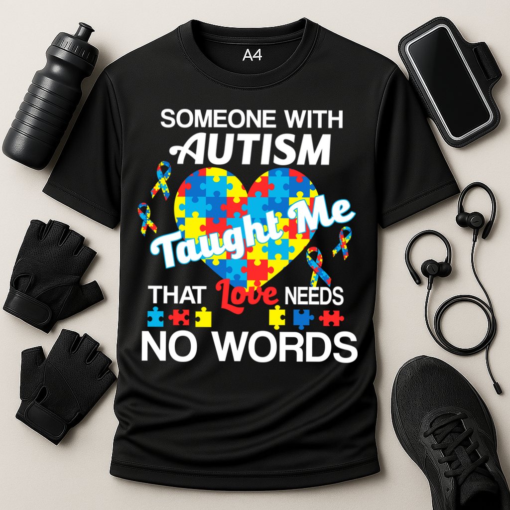 Love Needs No Words Autism Awareness  Cooling Performance Crew T-Shirt