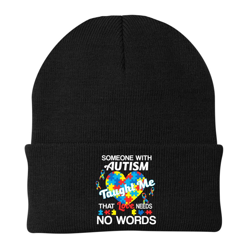 Love Needs No Words Autism Awareness  Beanie