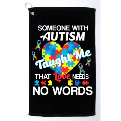 Love Needs No Words Autism Awareness  Golf Towel