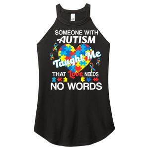 Love Needs No Words Autism Awareness  Women's Perfect Tri Rocker Tank