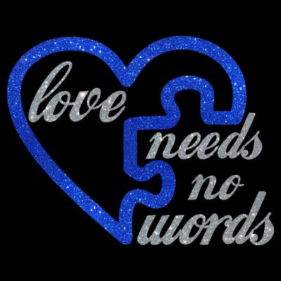 Love Needs No Words Autism Awareness Heart Puzzle T-Shirt